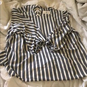 NWT Striped flowy blouse